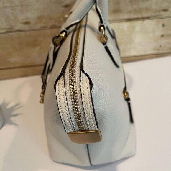 Coach - Cara Soft Pebble Leather Satchel Crossbody Bag. Dust Bag Chalk - Picture 8 of 15